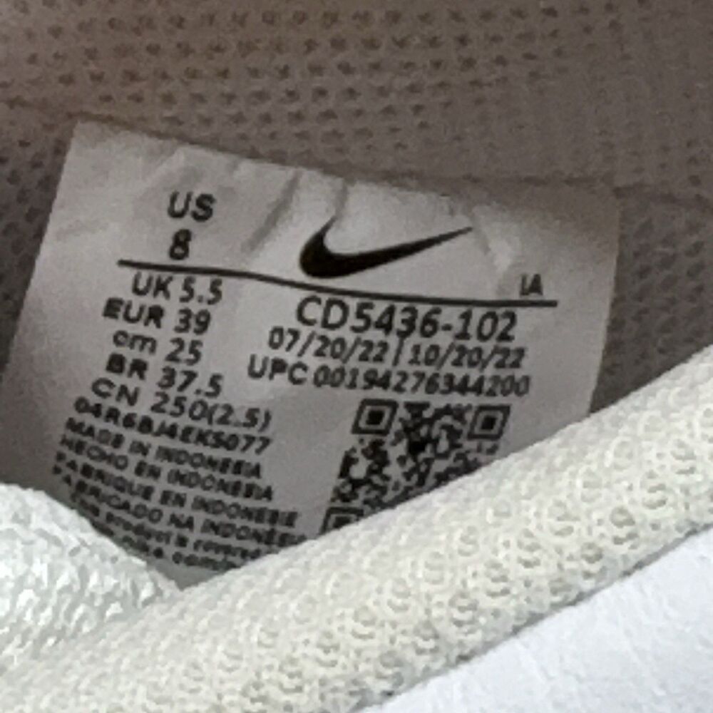 Nike Shoes Womens 8 White Court Vision Mid Leather Casual Walking Sneaker - Picture 9 of 9